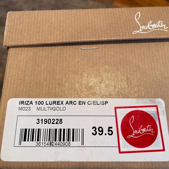 Christian Louboutin Iriza 100mm Lurex Arc En Ciel - multicolored rainbow! - Picture 7 of 7